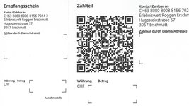Einzahlungsschein Erlebniswelt Roggen Erschmatt